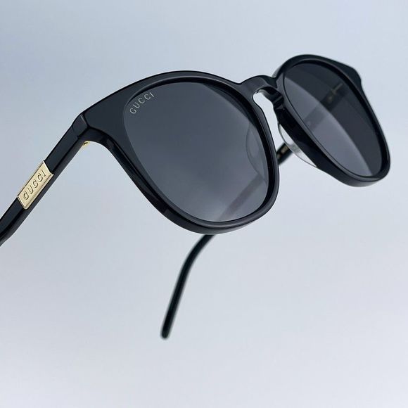 Gucci GG1157S 001 BRAND NEW Sunglasses Black Grey Round Unisex